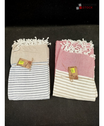 Fouta de plage - 12 pièces