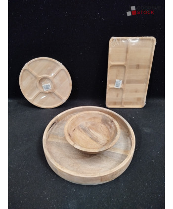 Plats en bois - 40 pièces