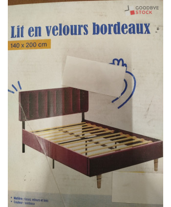 Cadre de lit velours...