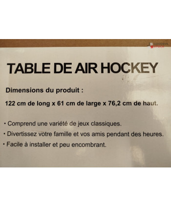 Table de Air Hockey - 3 pièces