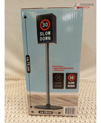 Panneau de ralentissement...