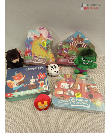 Puzzles, peluches - 58 pièces