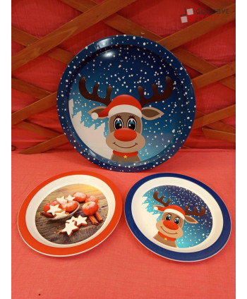 Assiettes plastique Noël -...